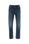 Prada Faded Effect Denim Trousers In Blue
