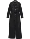 Prada Denim Jumpsuit In Black