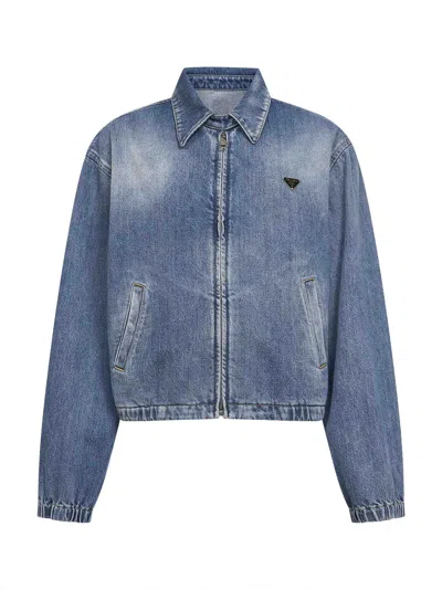 Prada Denim Light Blue Cotton Denim Blouson