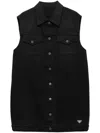 Prada Minikleid Aus Denim In 黑色