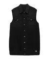 Prada Minikleid Aus Denim In Black