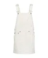 Prada Denim Dungarees Dress Adjustable Straps In White