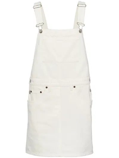 PRADA DENIM OVERALL MINI-DRESS