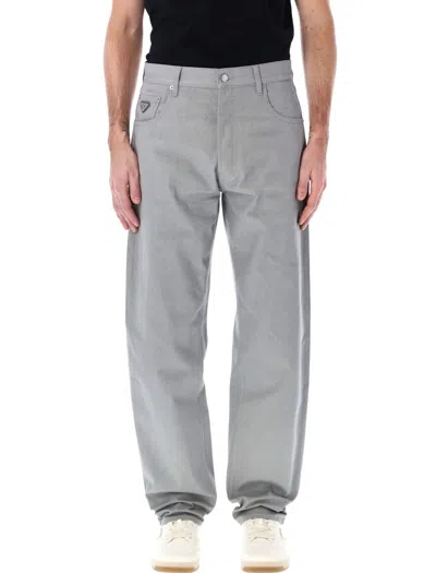 Prada Grey Denim Jeans In Gray