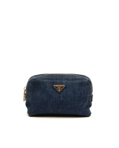 Pre-owned Prada Denim Pouch