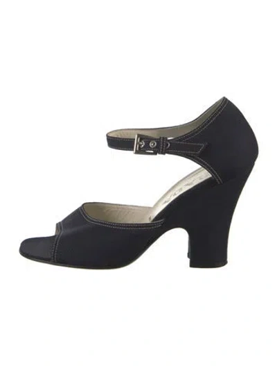 Pre-owned Prada Denim Sandals In Blue