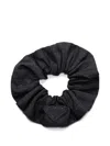 Prada Denim Scrunchie In Black