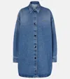 Prada Denim Oversized Shirt In Blue
