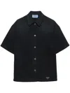 Prada Denim Shirt In Black
