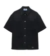 Prada Denim Shirt In Black