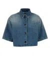 Prada Denim Shirt In Blue