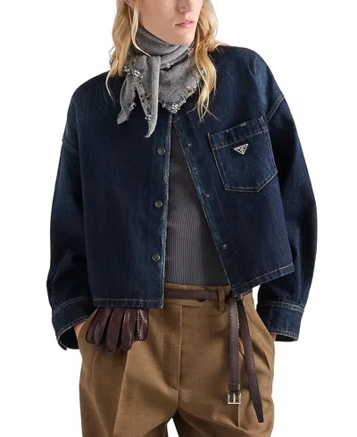 Prada Denim Shirt In Blue