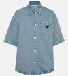 Prada Denim Shirt In Blue