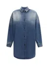 Prada Denim Shirt Jacket In Blue