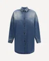 Prada Women Denim Shirt Jacket In Blue