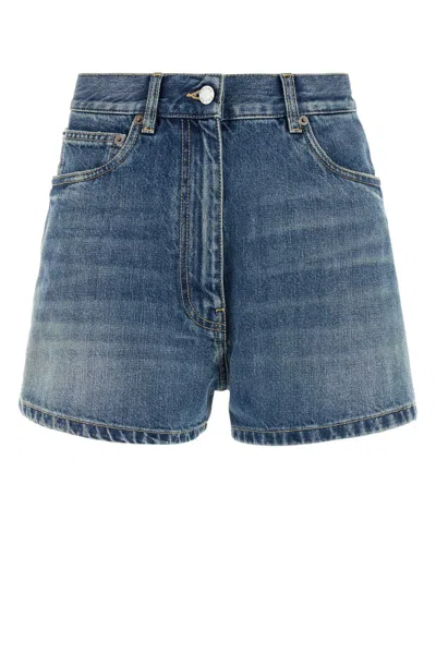 Prada Denim Shorts In Blue