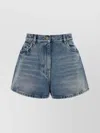 Prada Denim Shorts With Front And Back Pockets