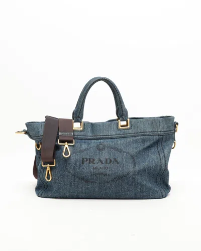 Prada Denim Tote Bag