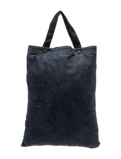Pre-owned Prada Denim Tote In Blue