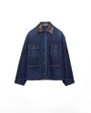 Prada Denim Trucker Jacket In Blue