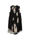 Prada Devore Georgette Dress In Black