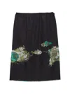 Prada Devoré Poplin Midi-skirt In Multi