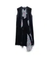 Prada Devoré-kleid Aus Satin In Schwarz