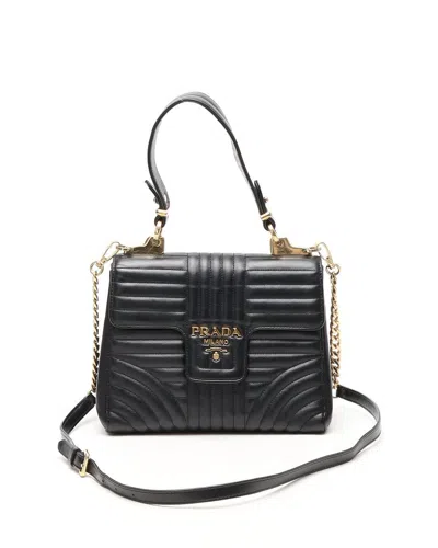 Prada Diagramme Bag In Black