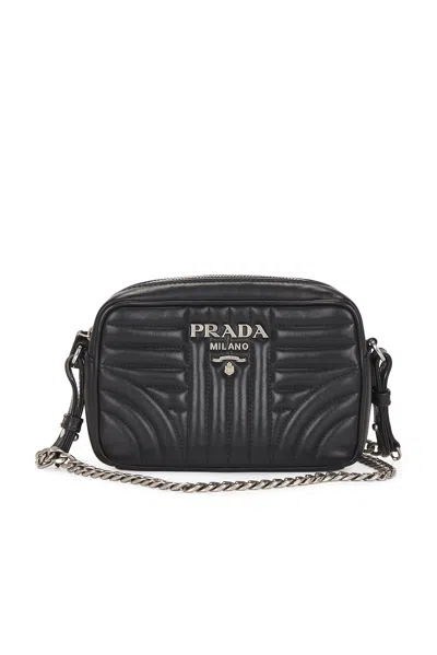 Pre-owned Prada Diagramme Camera Bag In Black