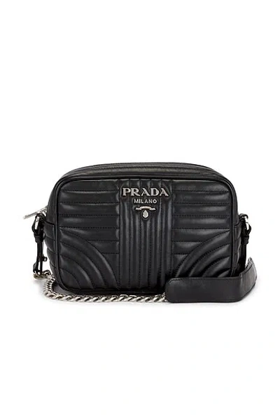 Pre-owned Prada Diagramme Camera Bag In Black