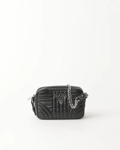Prada Diagramme Crossbody Bag In Black