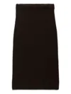 Prada Diamond-pattern Midi Skirt In Black