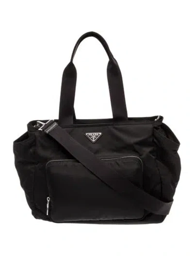 Pre-owned Prada Babies' Diaper Bag In Black