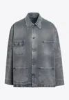 Prada Jacke Im Distressed-look