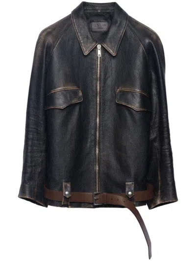 PRADA JACKE AUS LEDER