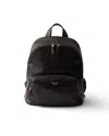 Prada Distressed Nappa Leather Backpack In Brown