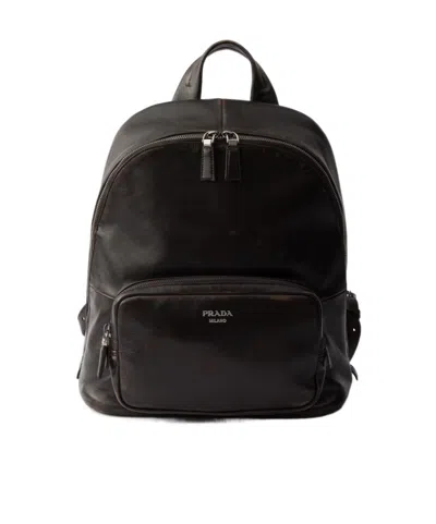 PRADA DISTRESSED NAPPA LEATHER BACKPACK