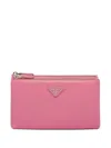 Prada Dividable Logo-plaque Pouch In Rosa