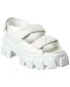 Prada Monolith Nappa Leather Sandals In White