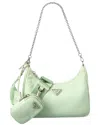 Prada Dnu Inv  Re-edition 2005 Re-nylon Shoulder Bag In Green