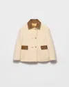 Prada Double-breasted Aspen Jacket In Neutral