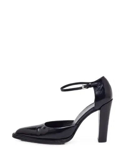 Pre-owned Prada D'orsay Ankle-strap Pumps In Black