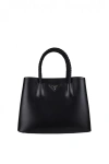 Prada Double Tote Bag In Black