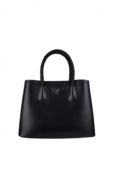 Prada Double Bag In Black