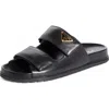 Prada Leather Double-grip Slide Sandals