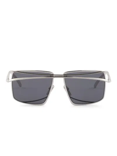 Prada Double-bar Square-frame Sunglasses In Gray