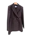 Prada Double-breasted Blazer In Blue