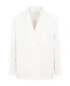 Prada Beige Double Breast Cotton Jacket In Nude