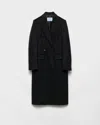 Prada Double-breasted Cashmere Coat In Black