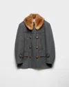 Prada Double-breasted Chevron Peacoat